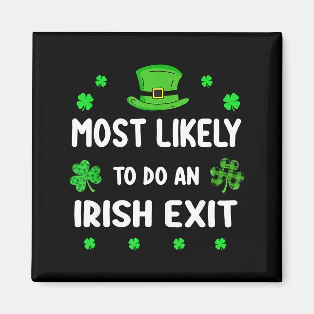 St. Patricks Day Shamrock wahrscheinlich irischer  Magnet (Vorne)