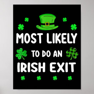 St. Patricks Day Shamrock wahrscheinlich irischer Poster