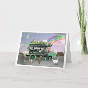 St. Patrick's Day Shamrocker Omnibus-Karte Karte