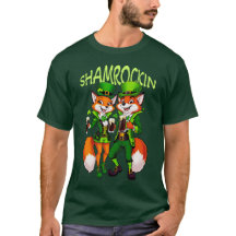 St Patrick's Day, Shamrockin Fox Leprechauns Green