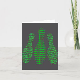 St. Patrick's Day Shamrocks Bowling Irisches Outfi Karte