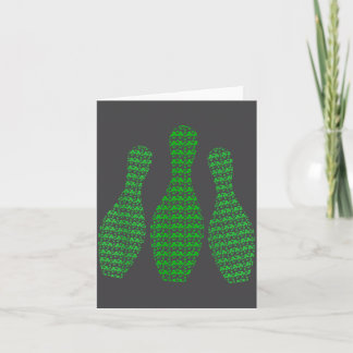 St. Patrick's Day Shamrocks Bowling Irisches Outfi Karte
