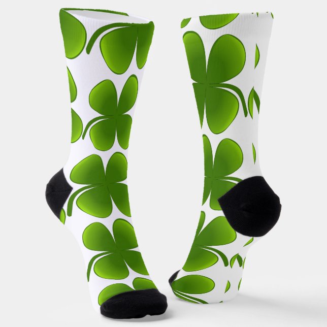 St. Patricks Day Shamrocks Thunder_Cove Socken (Gewinkelt)