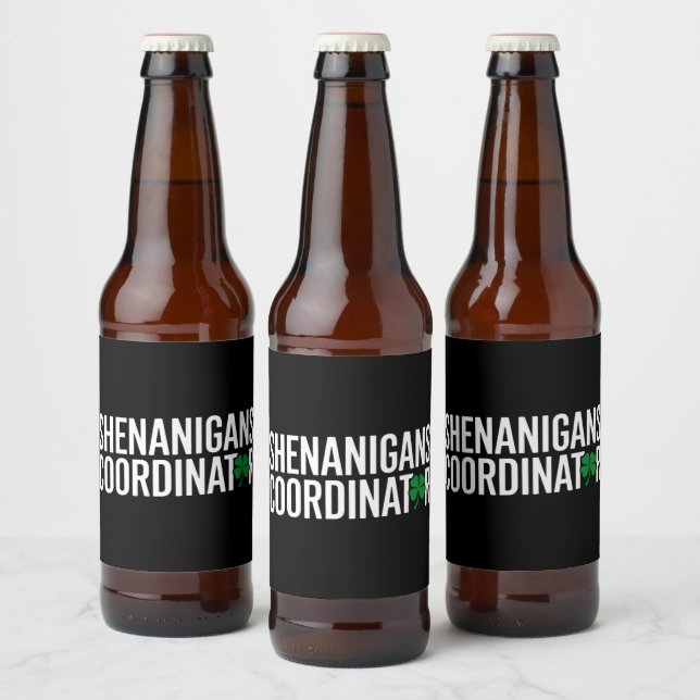 St. Patrick's Day Shenanigan Coordinator Bierflaschenetikett (Flaschen)