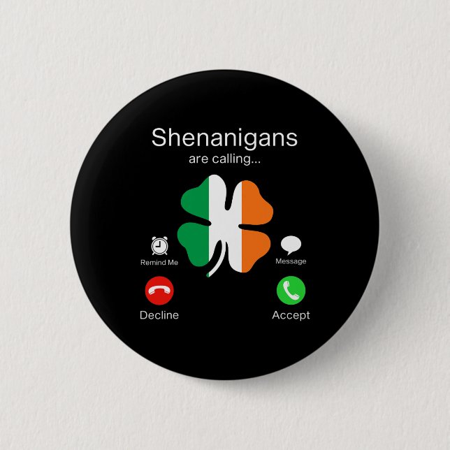 St Patricks Day Shenanigans 1 Button (Vorderseite)