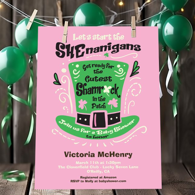 St. Patrick's Day Shenanigans Baby Shower Einladung (Von Creator hochgeladen)