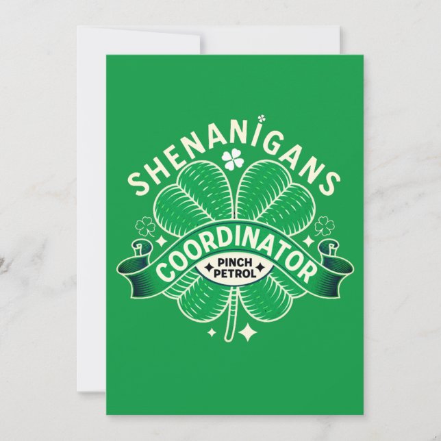 St Patricks Day - Shenanigans-Koordinator Einladung (Vorderseite)