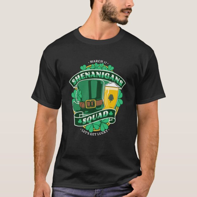 St Patrick's Day Shenanigans Squad Irish Drink T-Shirt (Vorderseite)