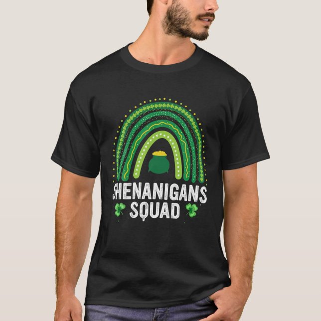 St Patricks Day Shenanigans Squad Irish Rainbow T-Shirt (Vorderseite)