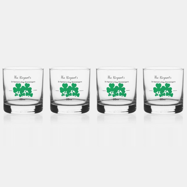 St Patrick's Day Shenanigans Trinkbehälter Set Whiskyglas (Vorderseite)