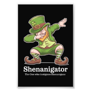 St Patricks Day Shenanigator Dabbing Leprechaun Fotodruck