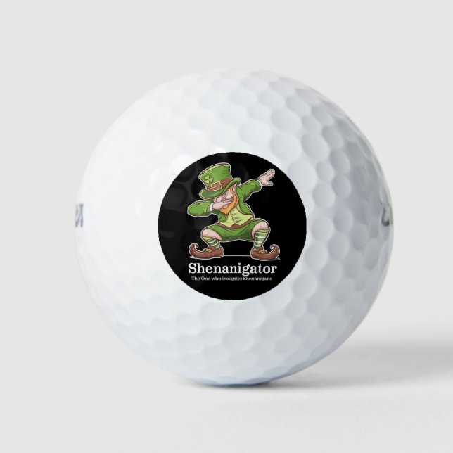 St Patricks Day Shenanigator Dabbing Leprechaun Golfball (Vorderseite)