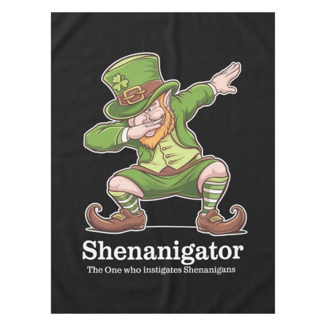 St Patricks Day Shenanigator Dabbing Leprechaun Tischdecke (Vorderseite)