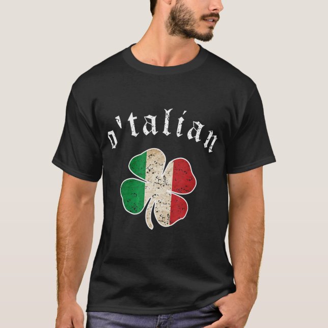 St Patricks Day Shirt Irish O'talian Italy Shamroc (Vorderseite)