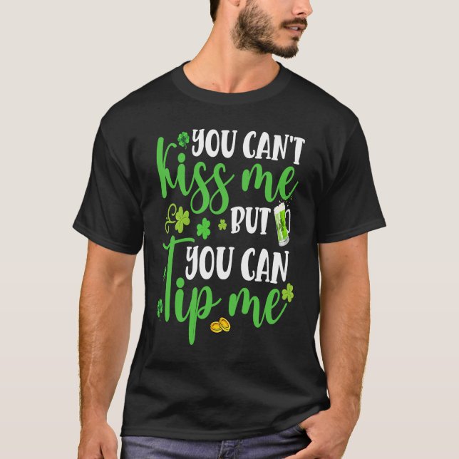 St Patricks Day Shirt Kellnerin Barkeeper (Vorderseite)