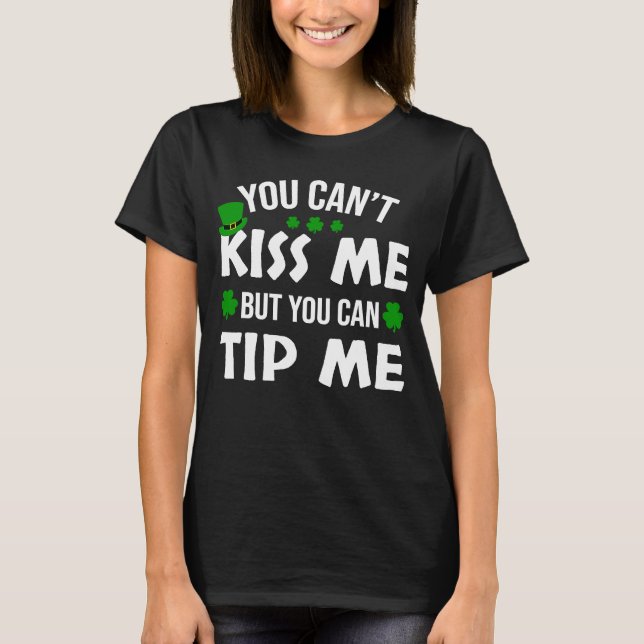 St Patricks Day Shirt Kellnerin Barkeeper (Vorderseite)