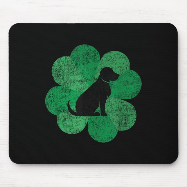 St. Patricks Day Shirt - Retro Labrador Mousepad (Vorne)