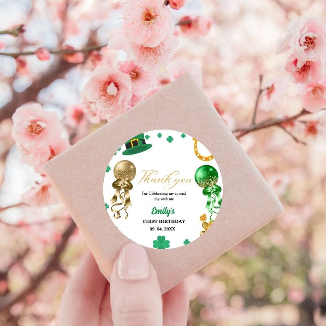 St Patrick's Day Shmarock Vielen Dank zum Geburtst Runder Aufkleber (Von Creator hochgeladen)