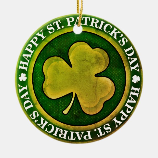 St. Patrick's Day Siegel Keramik Ornament (Vorne)