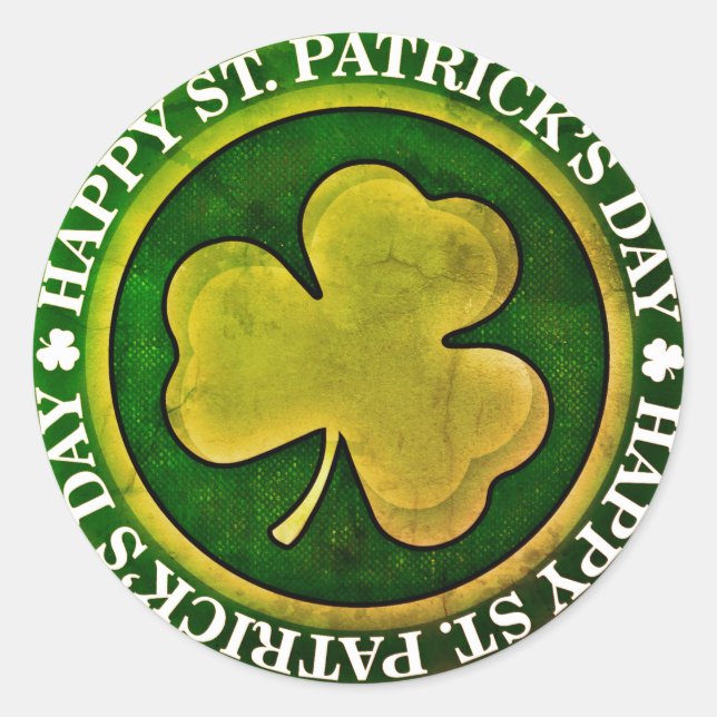 St. Patrick's Day Siegel Runder Aufkleber (Vorderseite)