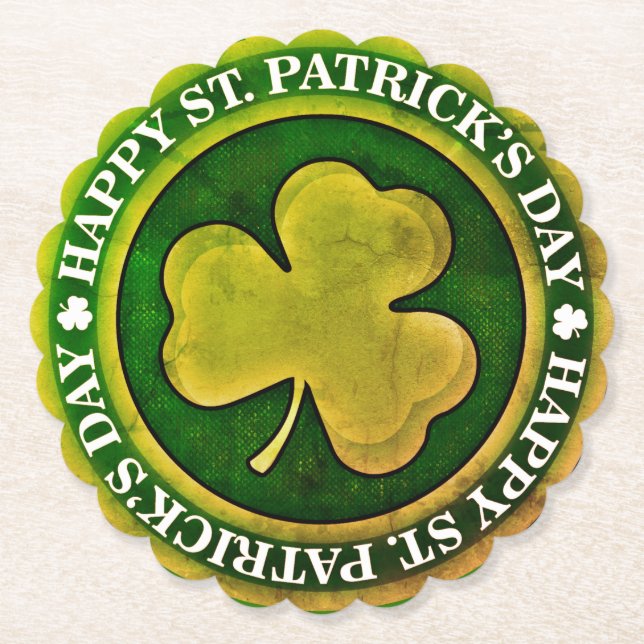 St. Patrick's Day Siegel Untersetzer (Vorderseite)