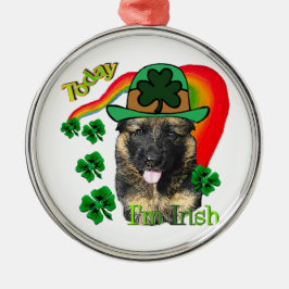 St. Patricks Day Silbernes Ornament