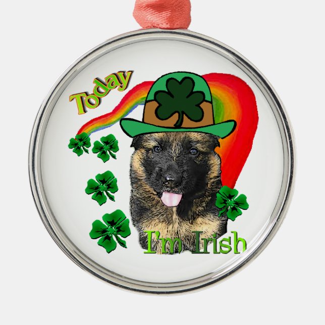 St. Patricks Day Silbernes Ornament (Vorne)