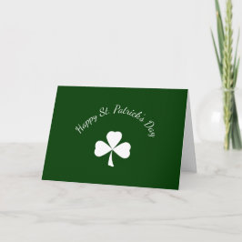 St. Patrick's Day Simple Shamrock Green Feiertagskarte