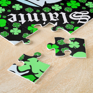 St. Patrick's Day Slainte Green Drinks Clovers Puzzle