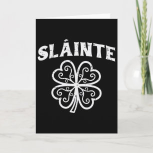 St Patricks Day Slainte Shamrock Saint Pattys Männ Karte