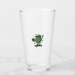 St Patricks Day Slime Maskottchen Vintage Vector S Glas