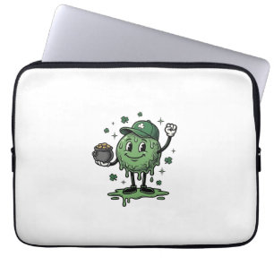St Patricks Day Slime Maskottchen Vintage Vector S Laptopschutzhülle