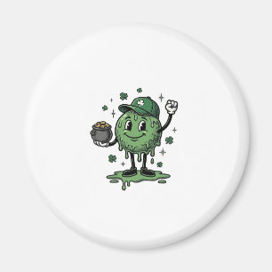 St Patricks Day Slime Maskottchen Vintage Vector S Magnet