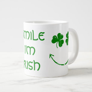 St Patrick's Day Smile Ich bin irisch Jumbo-Tasse