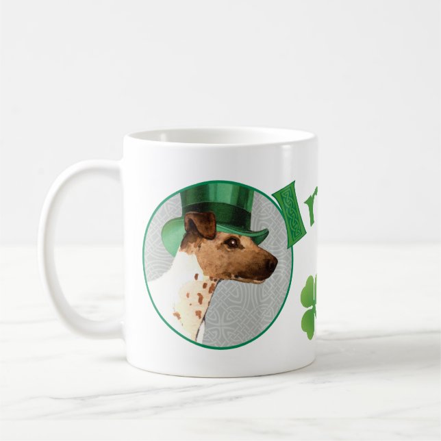 St. Patrick's Day Smooth Fox Terrier Tasse (Links)