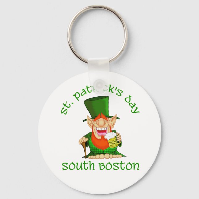 St Patricks Day ~South Boston Schlüsselanhänger (Vorderseite)