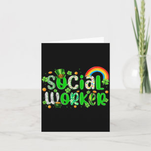 St. Patricks Day Sozialarbeiter Glücksklee Karte