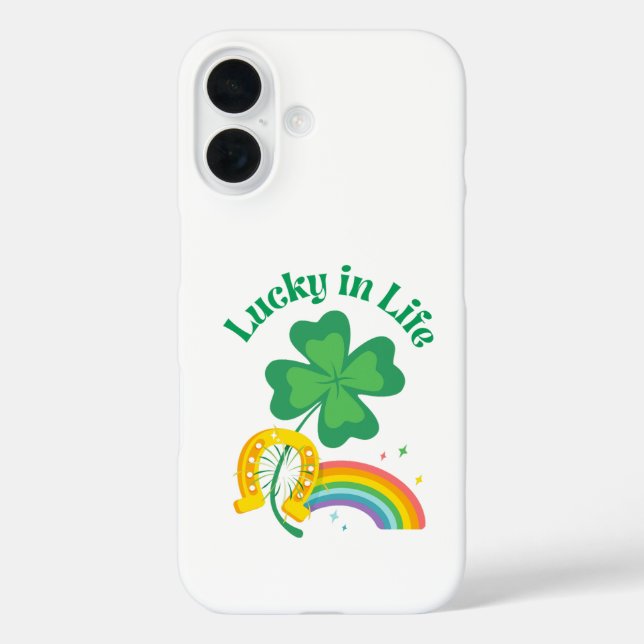 St Patricks Day Special iPhone16 Case Lucky in Lif (Rückseite)