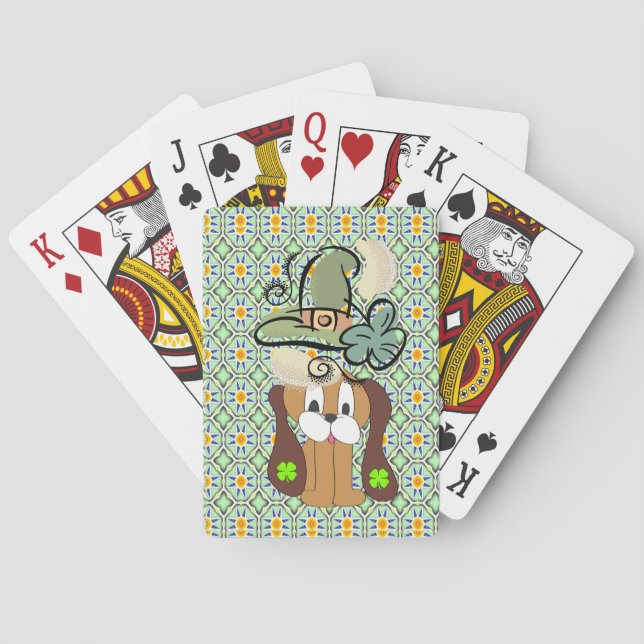 St. Patrick's Day Spielkarten Deck Hund (Rückseite)