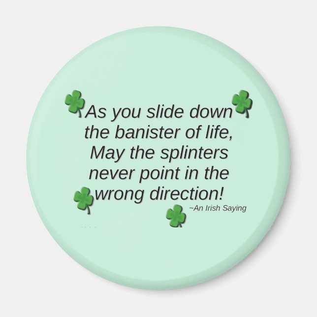 St. Patrick's Day Sprichwort Magnet (Vorne)