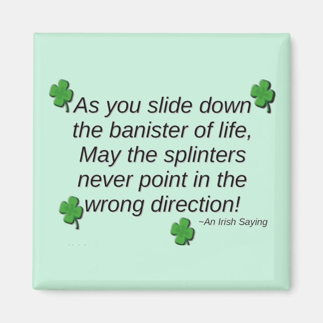 St. Patrick's Day Sprichwort Magnet (Vorne)