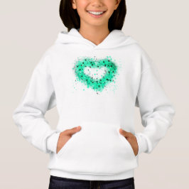 St. Patrick's Day | Sprühfarbenglänzendes Herz Hoodie