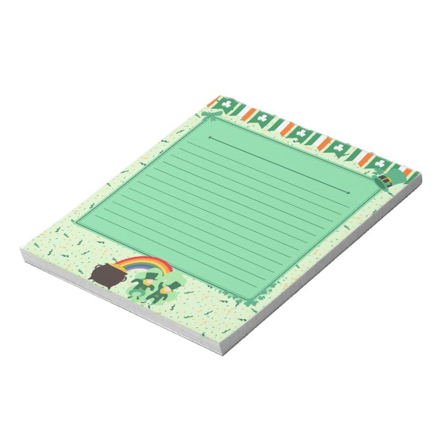 St. Patrick's Day Stationery Notepad Notizblock (Rotiert)