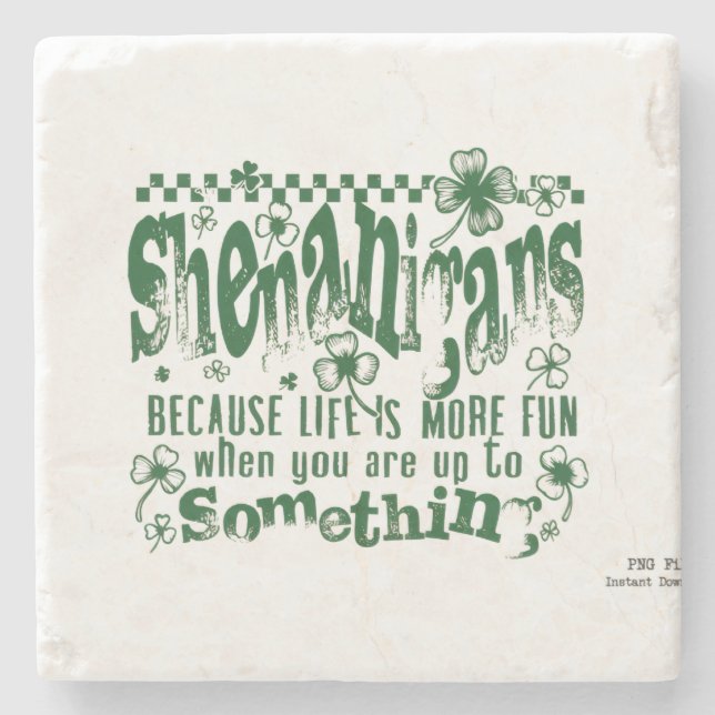 St. Patrick's Day Steinuntersetzer (Vorderseite)