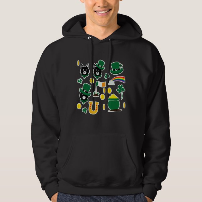 St Patricks Day Sticker Hoodie (Vorderseite)