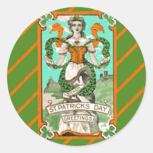 St. Patrick's Day Stickers mit Irish Lass