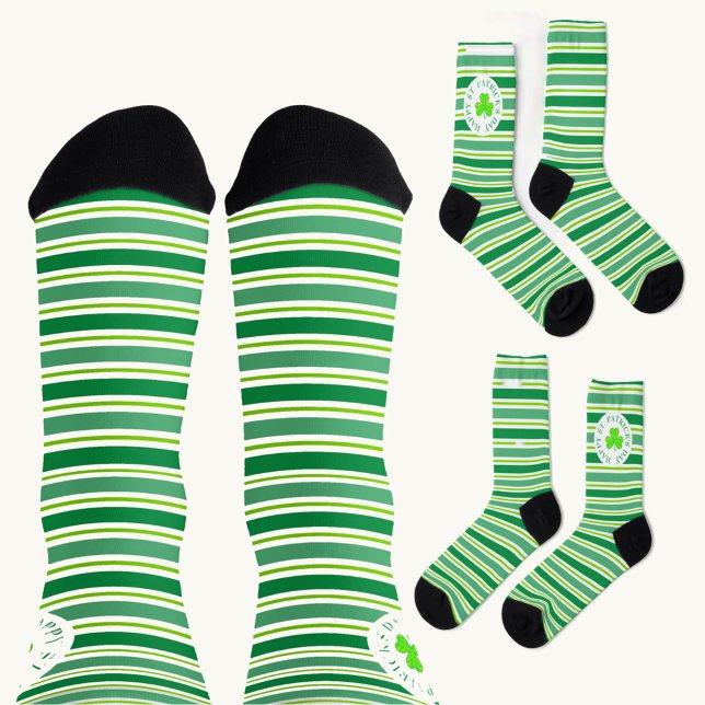 St. Patrick's Day Streifen All-Over-Print Socken (Von Creator hochgeladen)