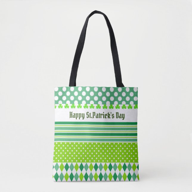 St. Patrick's Day Stripes Tasche (Vorderseite)