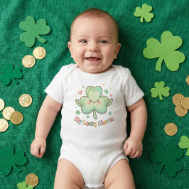 St. Patrick's Day Süß "Mein Glücksbringer" Kleebla Baby Strampler