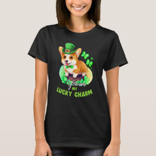 St Patricks Day Süßer Glücksbringer Corgi Hund Kin T-Shirt